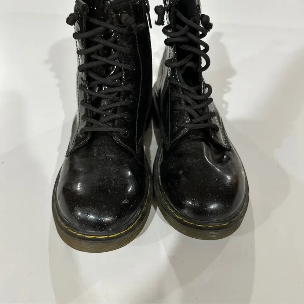 Doc Marten 1460 Black‎ Glitter Lace Up Boots Size 4